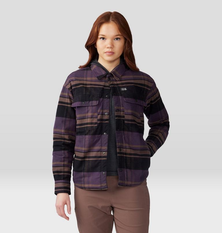 Women's Dolores Insulated Flannel Shacket, Color: Blurple, image 1