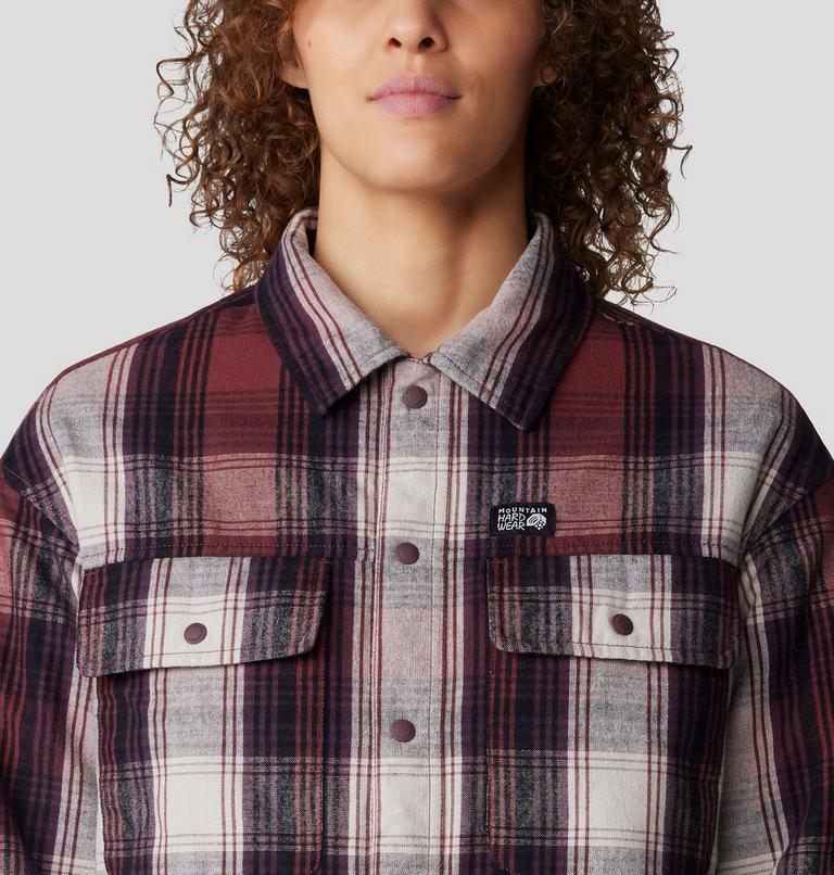 Women's Dolores Insulated Flannel Shacket, Color: Pluot Starlights Plaid, image 4