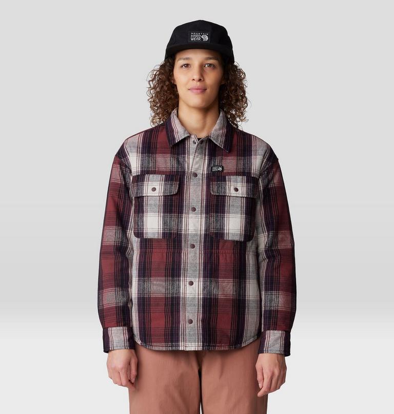 Women's Dolores Insulated Flannel Shacket, Color: Pluot Starlights Plaid, image 6