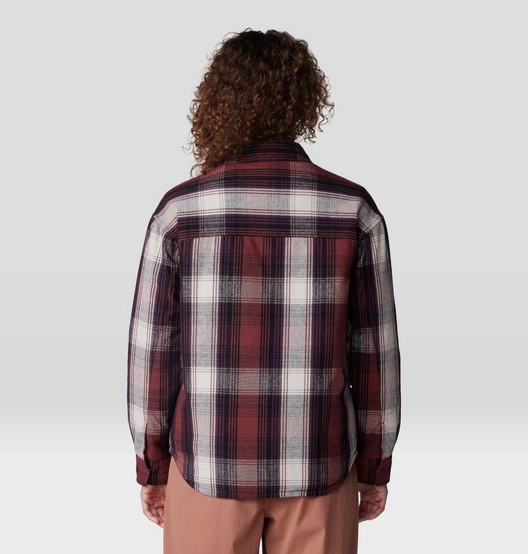 Women's Dolores Insulated Flannel Shacket, Color: Pluot Starlights Plaid, image 2