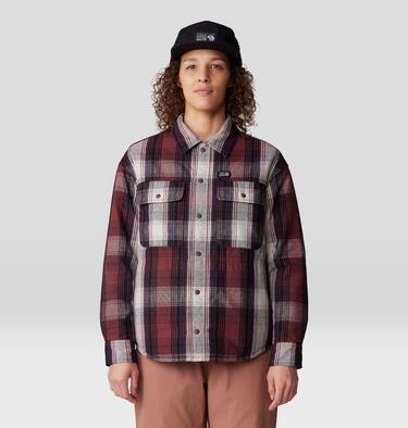 Women's Dolores Insulated Flannel Shacket, Color: Pluot Starlights Plaid, image 9