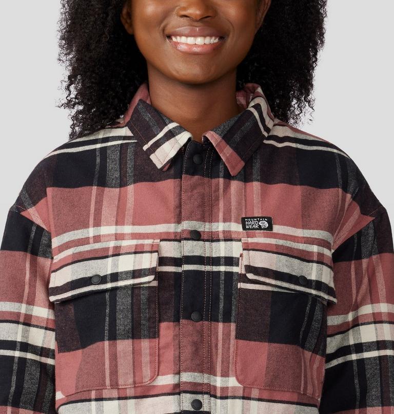 Women's Dolores Insulated Flannel Shacket, Color: Clay Earth, image 4