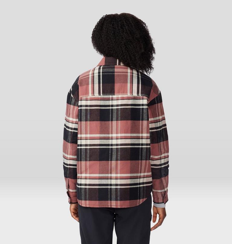 Women's Dolores Insulated Flannel Shacket, Color: Clay Earth, image 2