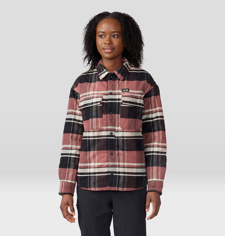 Women's Dolores Insulated Flannel Shacket, Color: Clay Earth, image 1