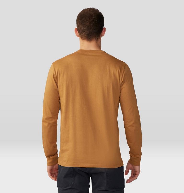 Men's Cotton Ridge Long Sleeve Henley, Color: Copper Clay, image 2