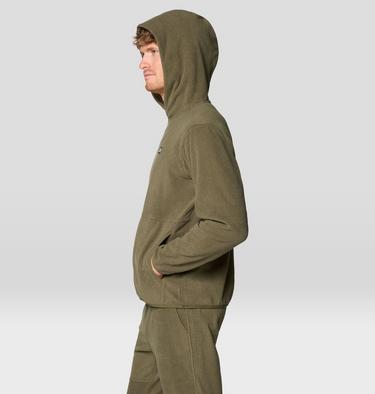 Men's Microchill Hoody, Color: Combat Green Heather, image 3