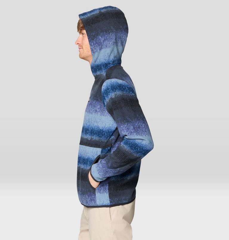 Men's Microchill Hoody, Color: Lapis Dusk Gradient Stripe, image 3
