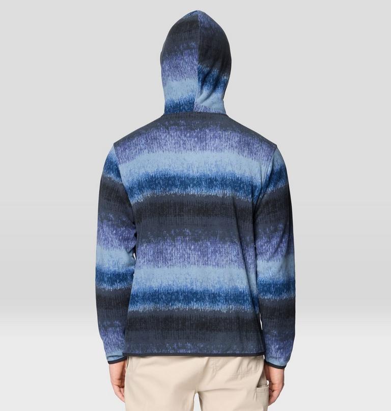 Men's Microchill Hoody, Color: Lapis Dusk Gradient Stripe, image 2