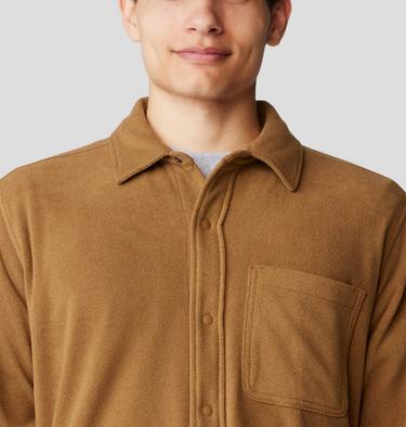 Men's Microchill Long Sleeve Shirt, Color: Golden Brown Heather, image 8
