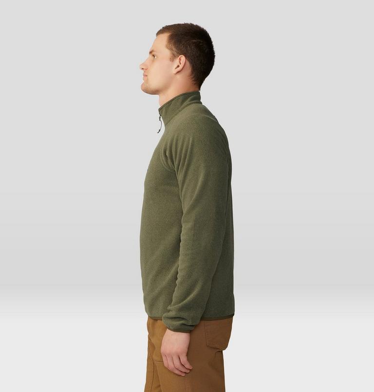 Chandail avec fermeture éclair 1/4 Microchill Homme, Color: Surplus Green Heather, image 3