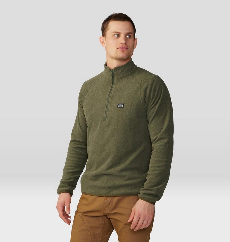 Chandail avec fermeture éclair 1/4 Microchill Homme, Color: Surplus Green Heather, image 5