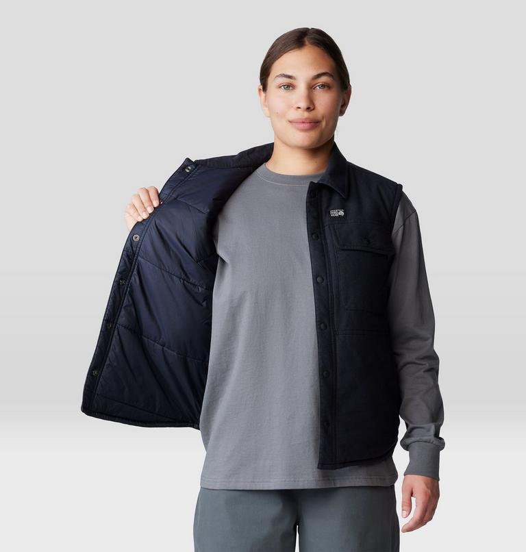 Women's Dolores Insulated Flannel Vest, Color: Black, image 5