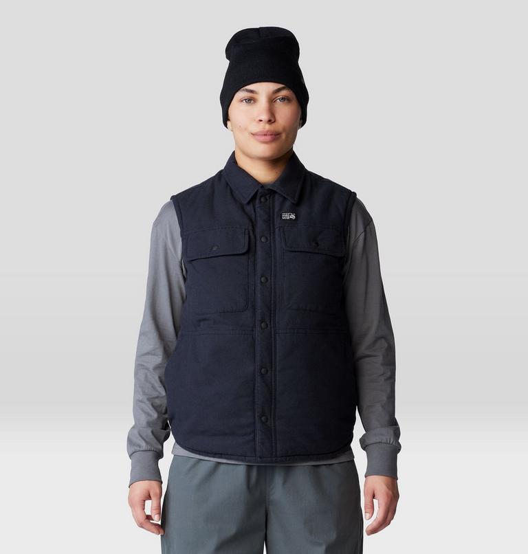 Women's Dolores Insulated Flannel Vest, Color: Black, image 1