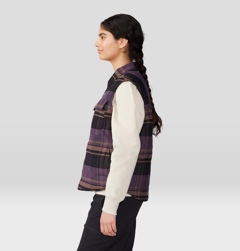Women's Dolores Insulated Flannel Vest, Color: Blurple, image 3