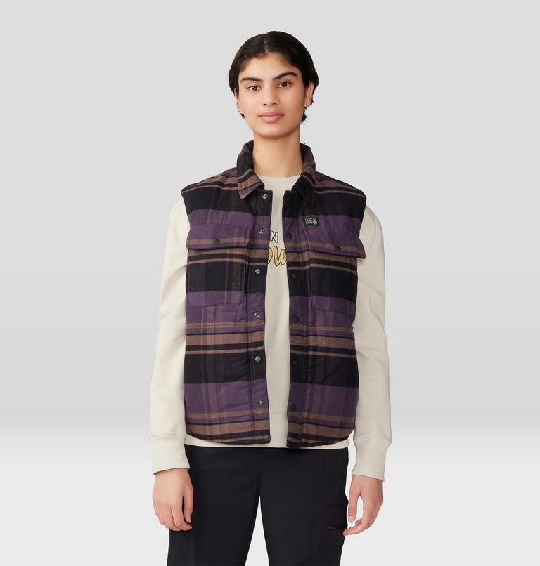 Women's Dolores Insulated Flannel Vest, Color: Blurple, image 7