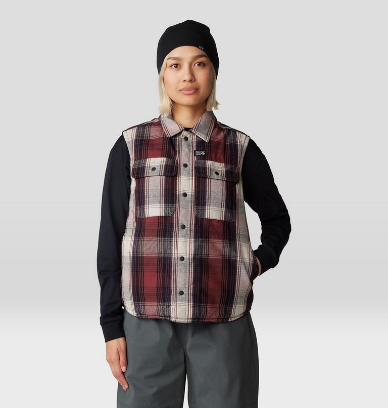 Women's Dolores Insulated Flannel Vest, Color: Pluot Starlights Plaid, image 5