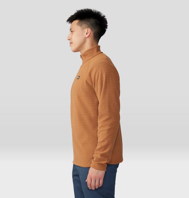Men's Summit Grid 1/2 Zip, Color: Copper Clay, image 3