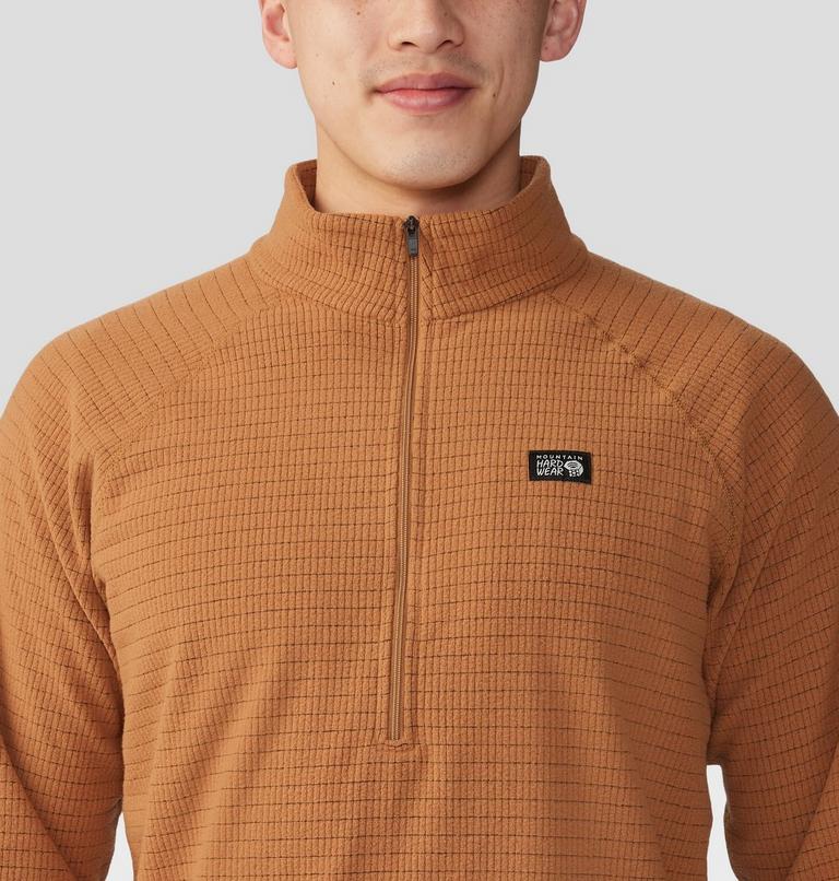 Men's Summit Grid 1/2 Zip, Color: Copper Clay, image 4