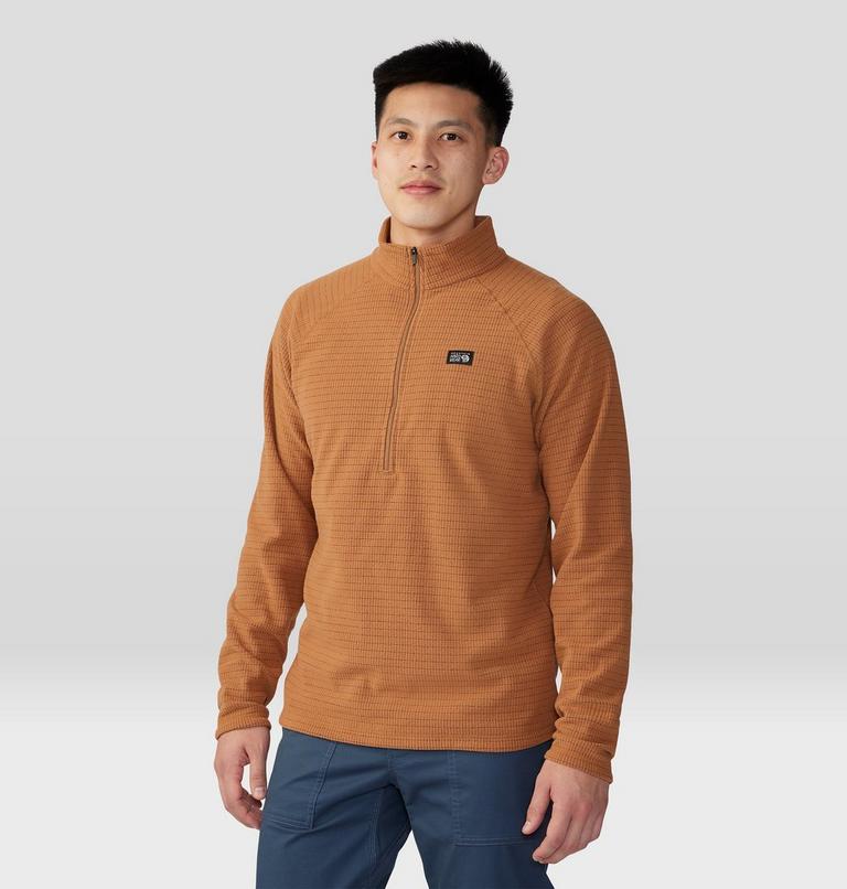 Men's Summit Grid 1/2 Zip, Color: Copper Clay, image 5