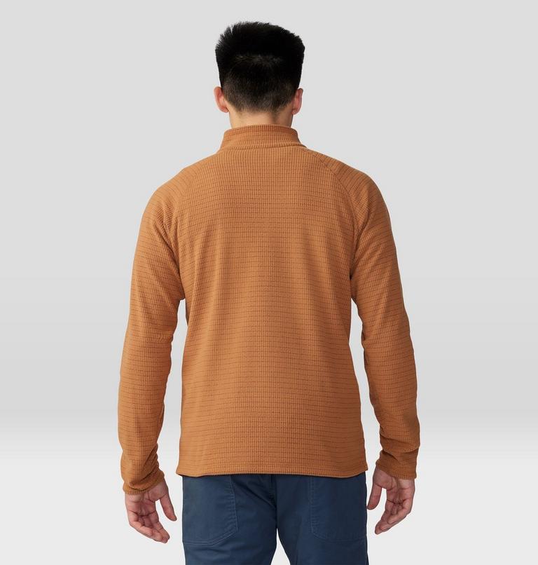 Men's Summit Grid 1/2 Zip, Color: Copper Clay, image 2
