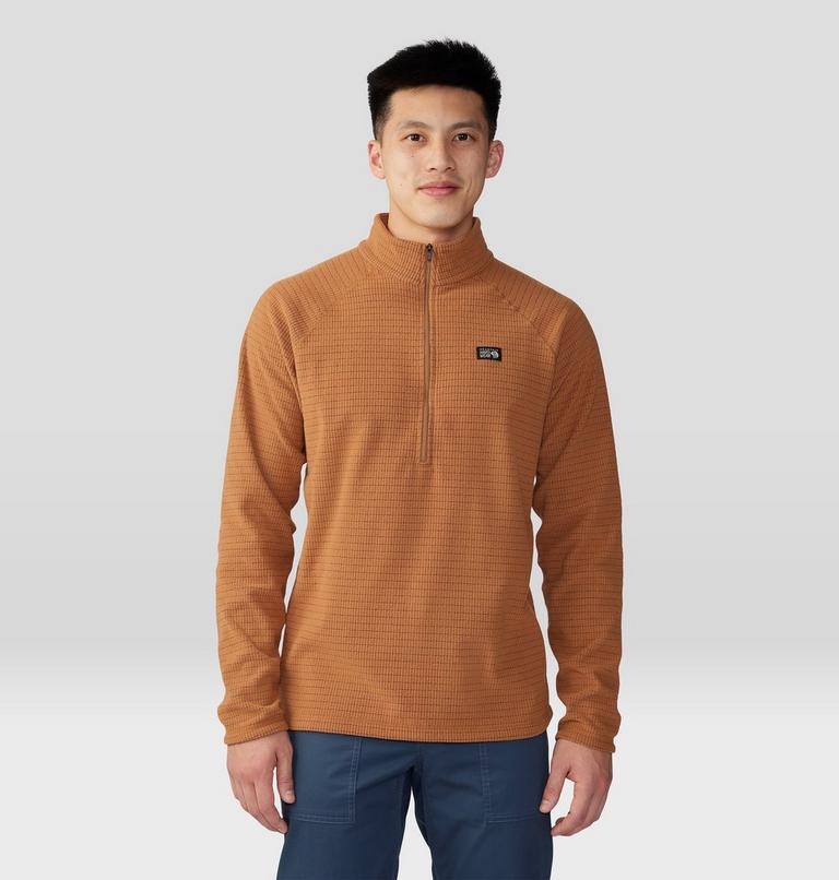 Men's Summit Grid 1/2 Zip, Color: Copper Clay, image 1