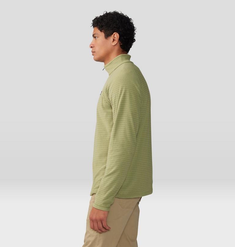 Men's Summit Grid 1/2 Zip, Color: Light Cactus, image 3