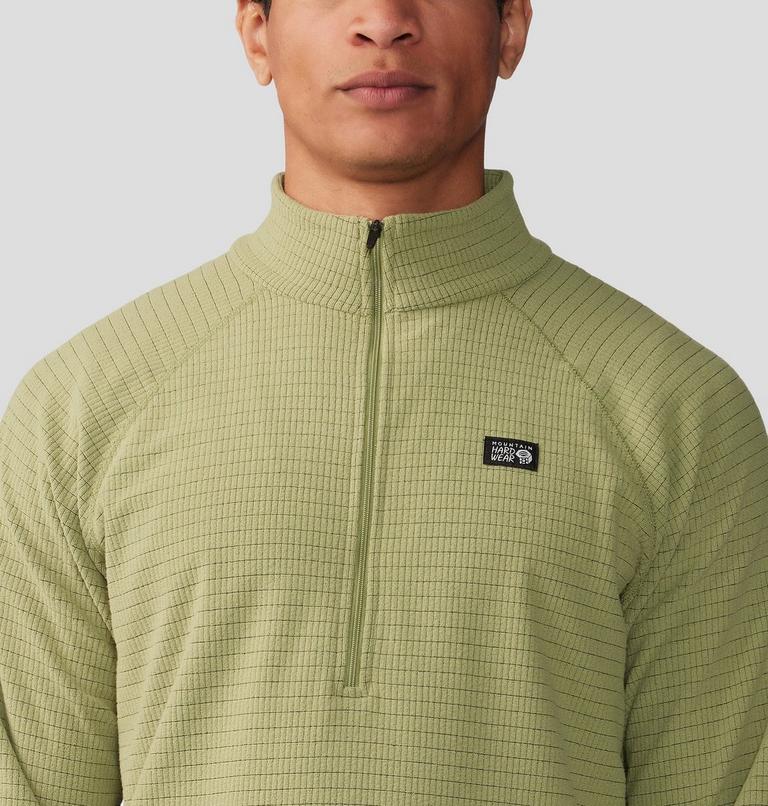 Men's Summit Grid 1/2 Zip, Color: Light Cactus, image 4