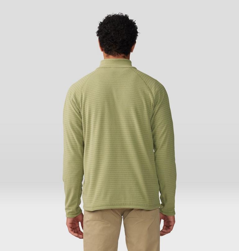 Men's Summit Grid 1/2 Zip, Color: Light Cactus, image 2