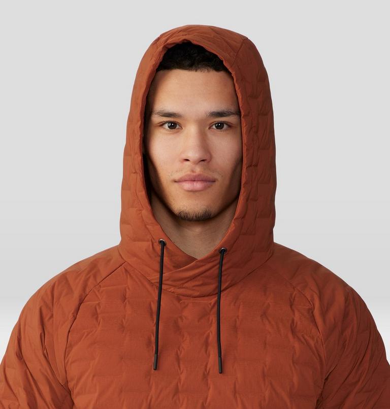 Men's Stretchdown Light Pullover Hoody, Color: Iron Oxide, image 4