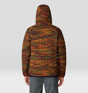 Men's Stretchdown Light Pullover Hoody, Color: Iron Oxide Stria Print, image 10