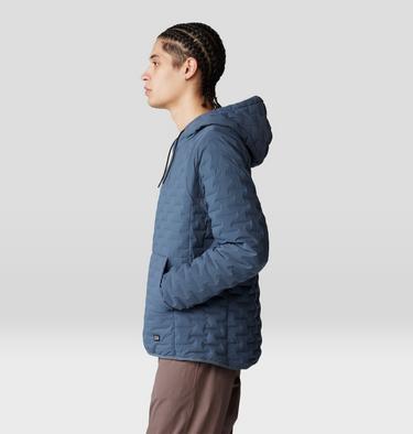 Men's Stretchdown Light Pullover Hoody, Color: Moon Blue, image 7