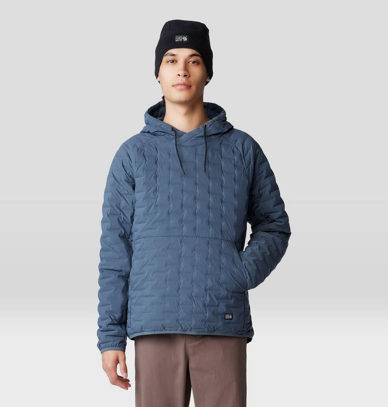 Men's Stretchdown Light Pullover Hoody, Color: Moon Blue, image 5