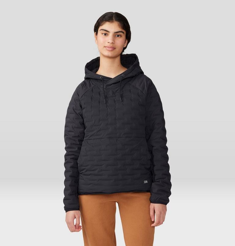 Women's Stretchdown Light Pullover Hoody, Color: Black, image 1