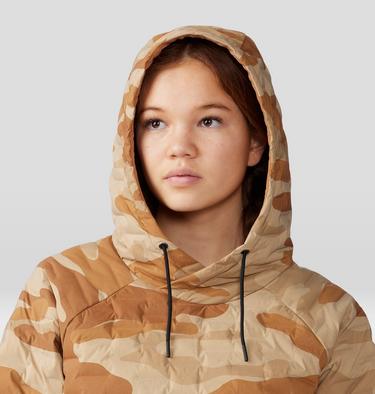 Women's Stretchdown Light Pullover Hoody, Color: Copper Clay Camo Print, image 16