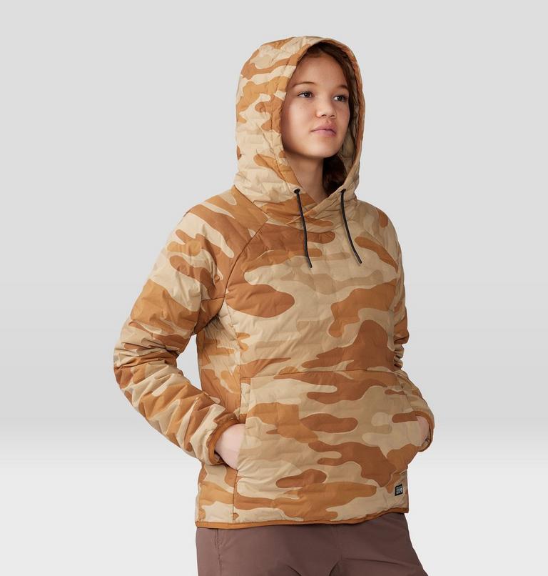 Women's Stretchdown Light Pullover Hoody, Color: Copper Clay Camo Print, image 5