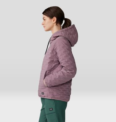 Women's Stretchdown Light Pullover Hoody, Color: Dark Daze, image 3