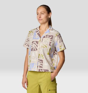 Women's Trail Sender Short Sleeve, Color: Stone Meadows Print, image 4