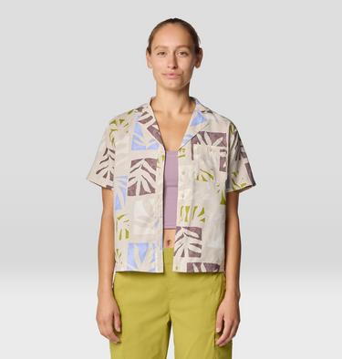 Women's Trail Sender Short Sleeve, Color: Stone Meadows Print, image 1