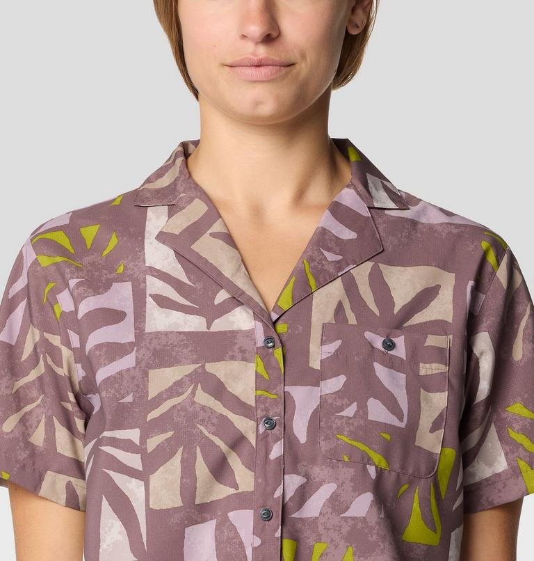 Women's Trail Sender Short Sleeve, Color: Warm Ash Meadows Print, image 4