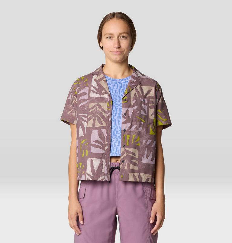 Women's Trail Sender Short Sleeve, Color: Warm Ash Meadows Print, image 5