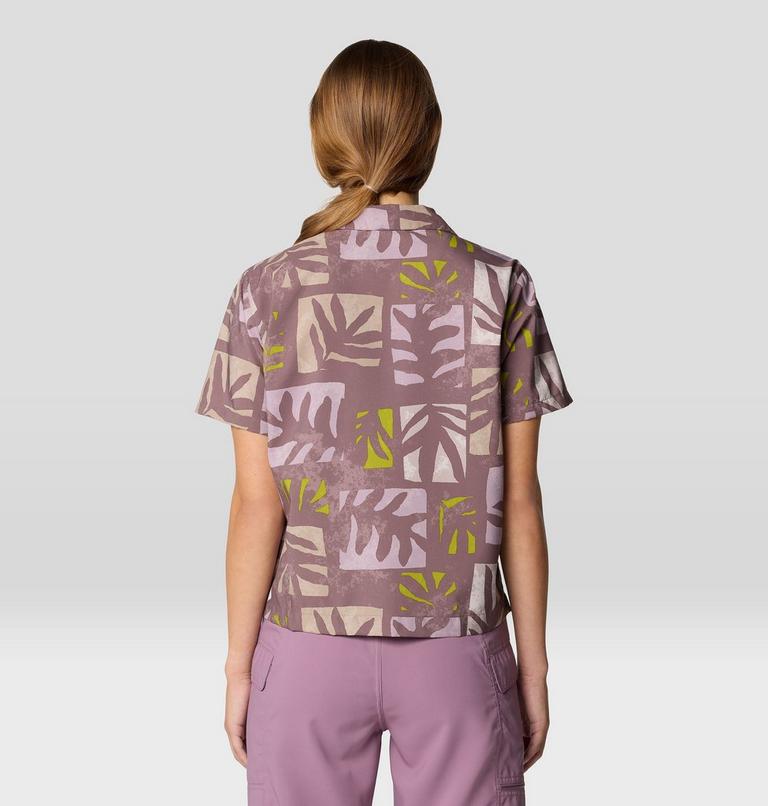Women's Trail Sender Short Sleeve, Color: Warm Ash Meadows Print, image 2