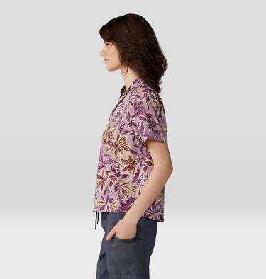 Women's Trail Sender Short Sleeve, Color: Pink Moonstone Floral Print, image 3