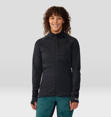 Women's Glacial Trail Full Zip, Color: Black, image 1
