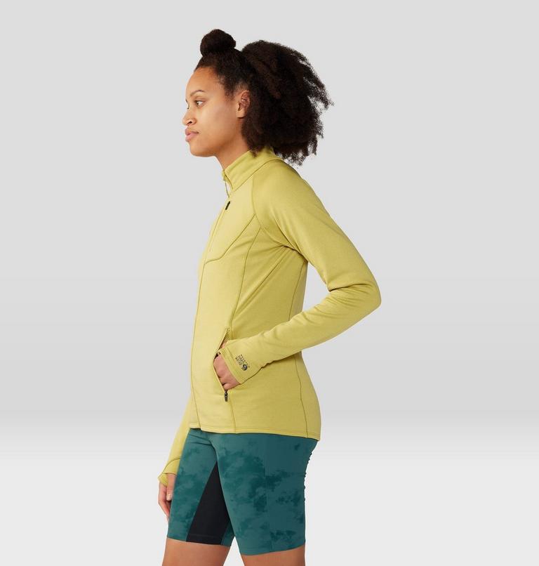 Women's Glacial Trail Full Zip, Color: Bright Olive, image 3