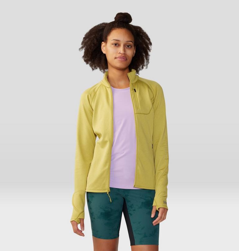 Women's Glacial Trail Full Zip, Color: Bright Olive, image 5