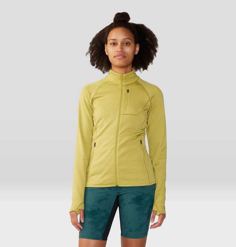 Women's Glacial Trail Full Zip, Color: Bright Olive, image 1