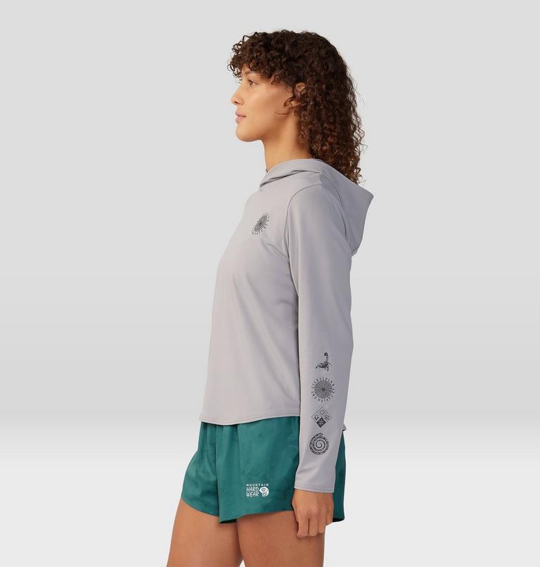 Women's Sunblocker Long Sleeve Hoody, Color: Ashen, image 3