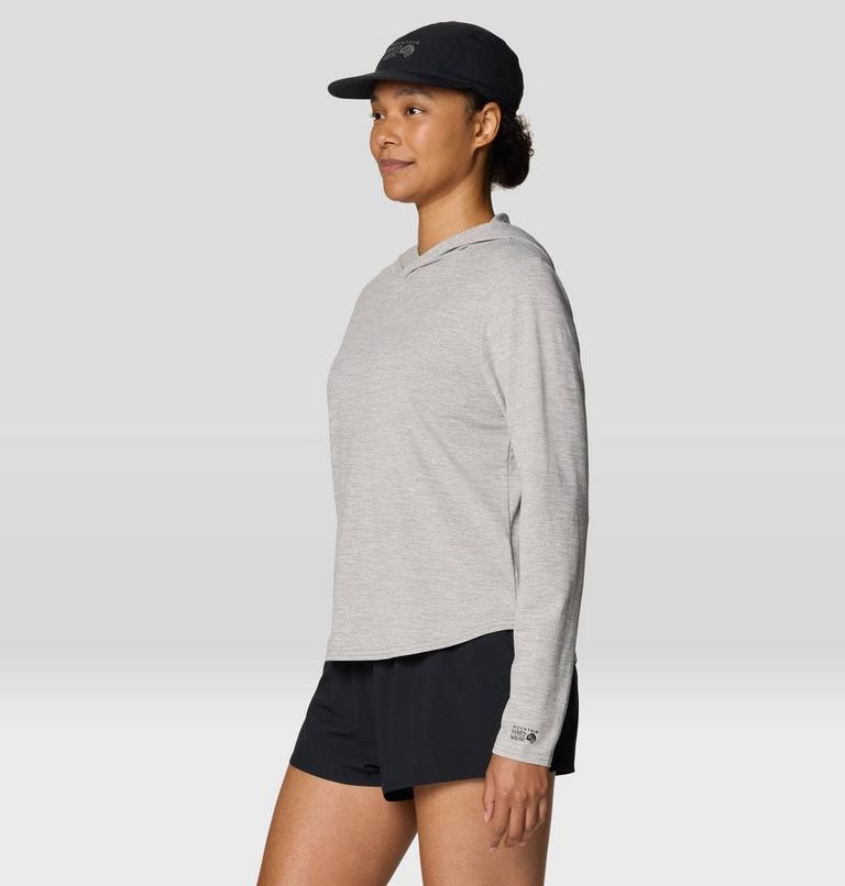 Women's Sunblocker Long Sleeve Hoody, Color: Half Moon Grey, image 5