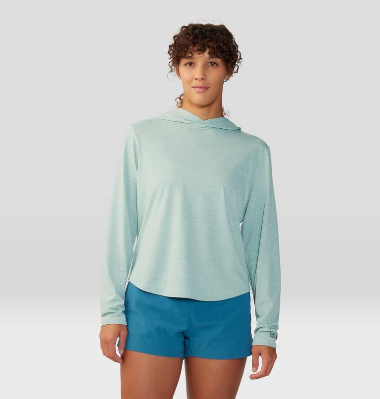 Women's Sunblocker Long Sleeve Hoody, Color: Mineral Spring Heather, image 5