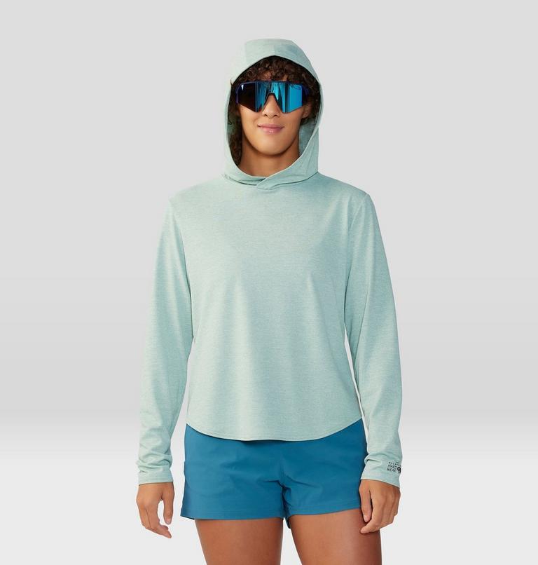 Women's Sunblocker Long Sleeve Hoody, Color: Mineral Spring Heather, image 1